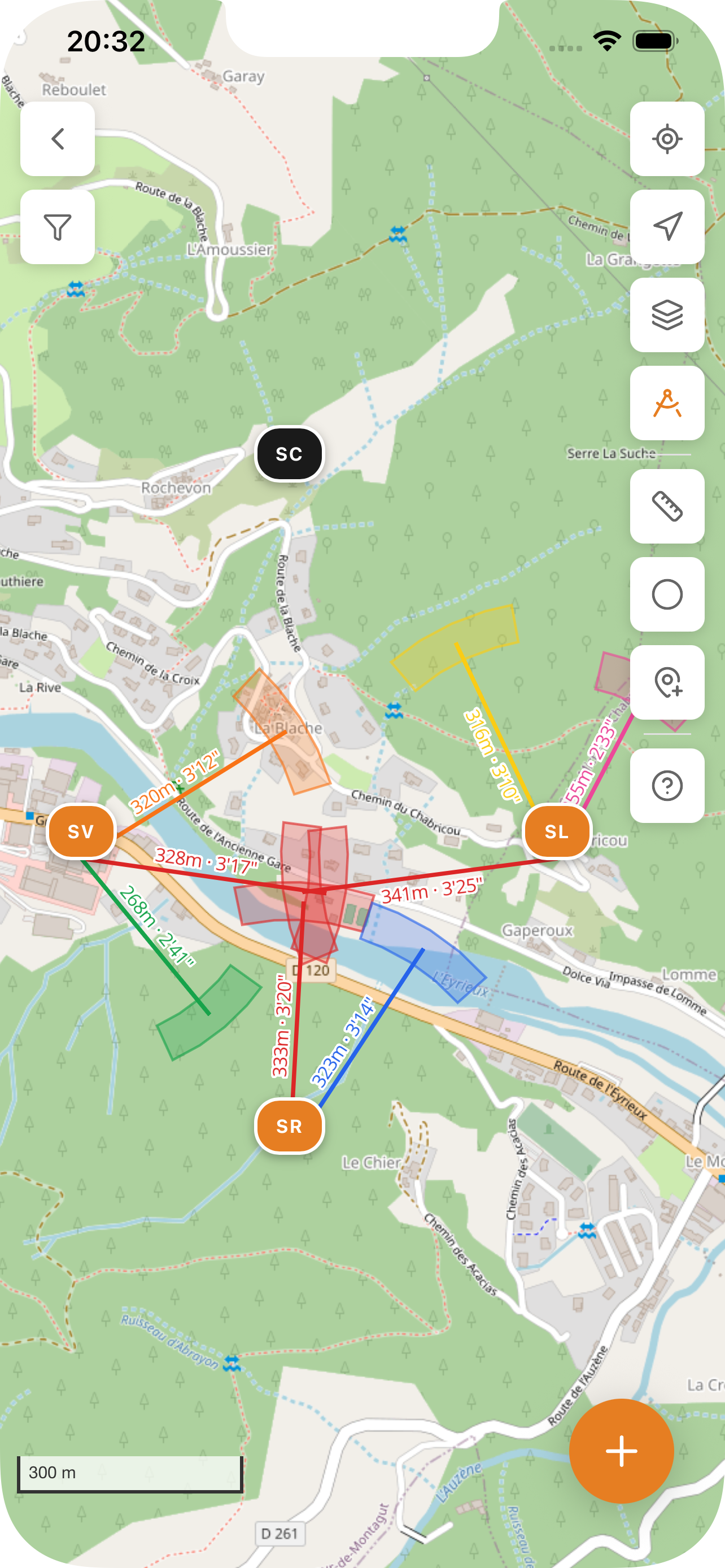 Carte des stations dans LeFrelon Pisteur
